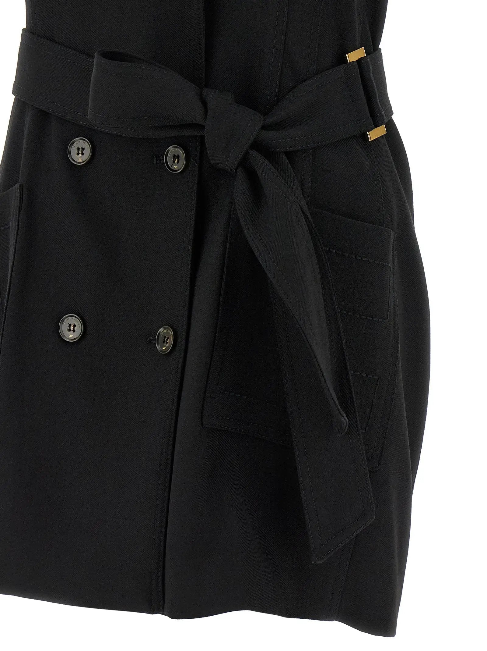 Elisabetta Franchi Black Viscose Short Dress