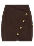 Elisabetta Franchi Brown Cotton Long Skirt