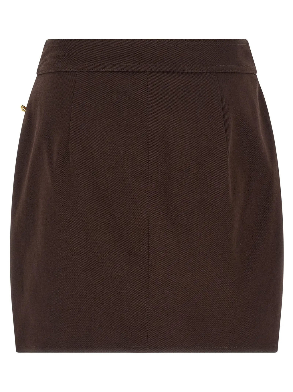 Elisabetta Franchi Brown Cotton Long Skirt