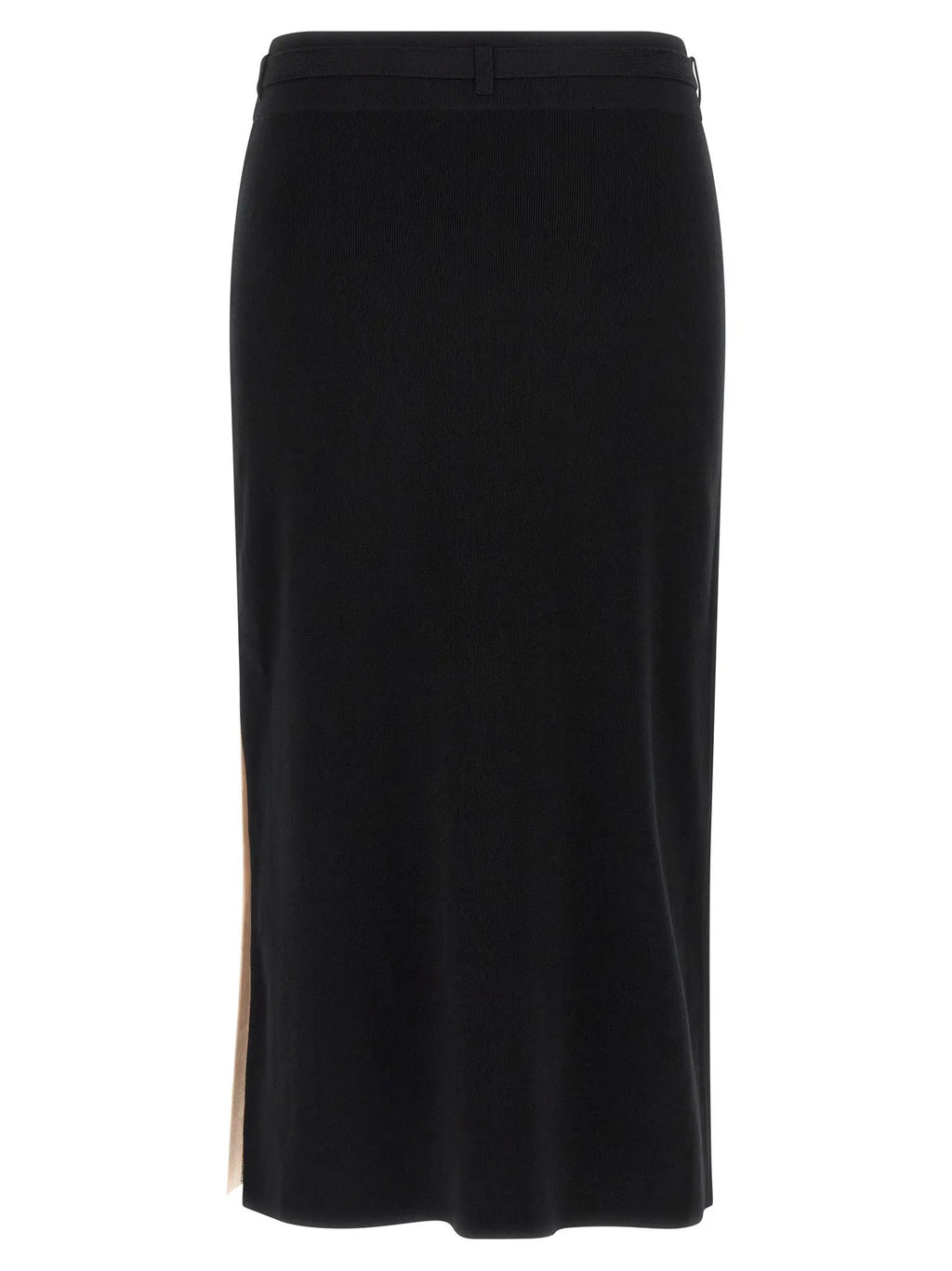 Elisabetta Franchi Black Viscose Midi Skirt