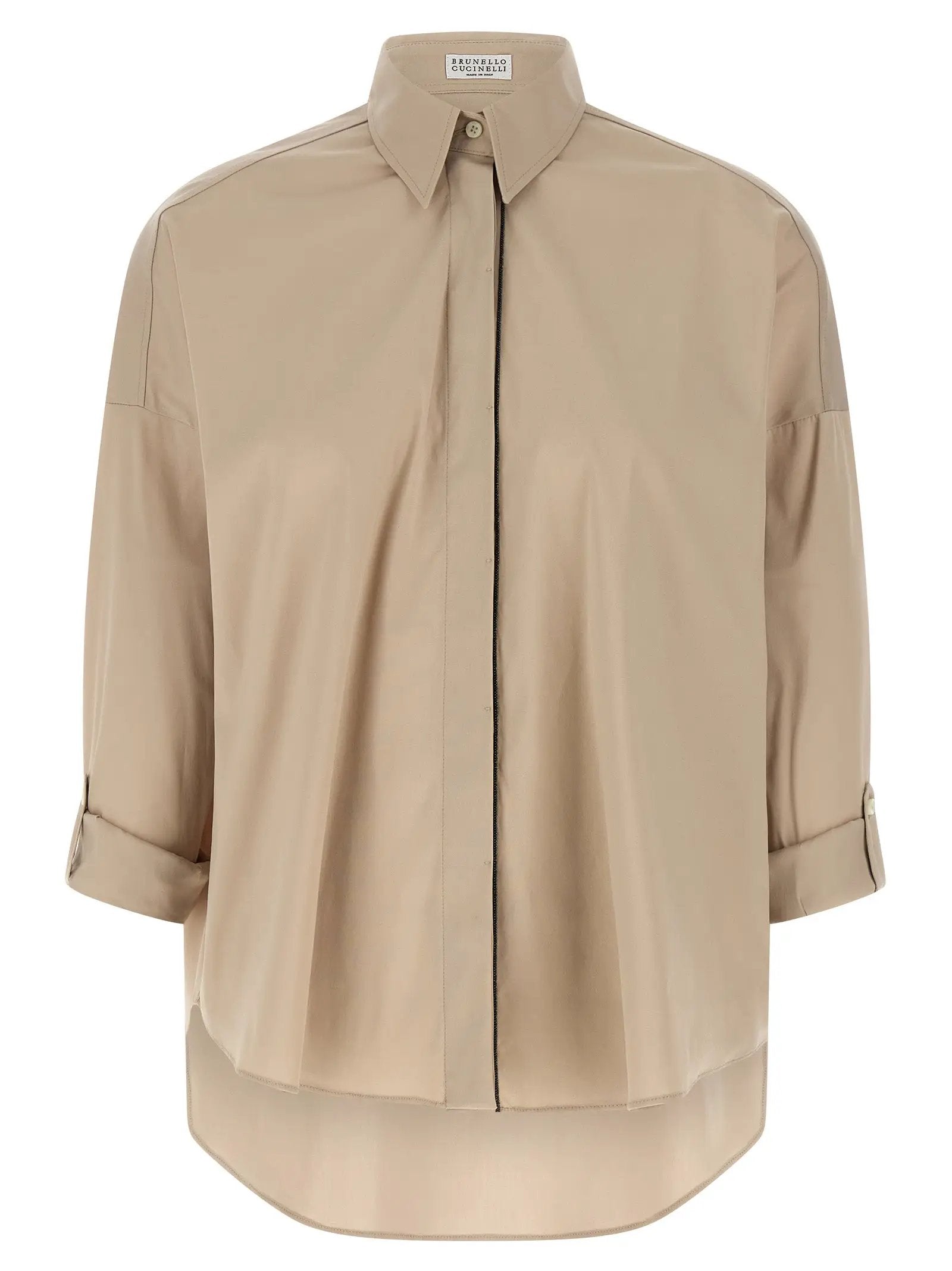 Brunello Cucinelli Beige Cotton Blouse