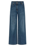 Brunello Cucinelli Blue Cotton Relaxed Fit Jeans