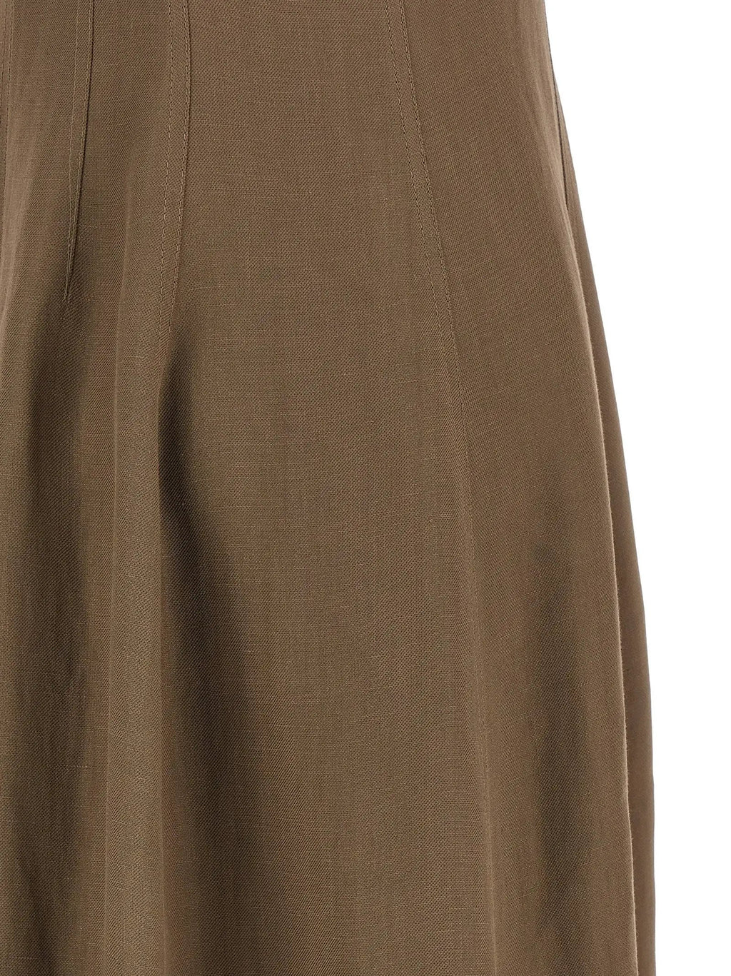 Brunello Cucinelli Brown Viscose Midi Dress