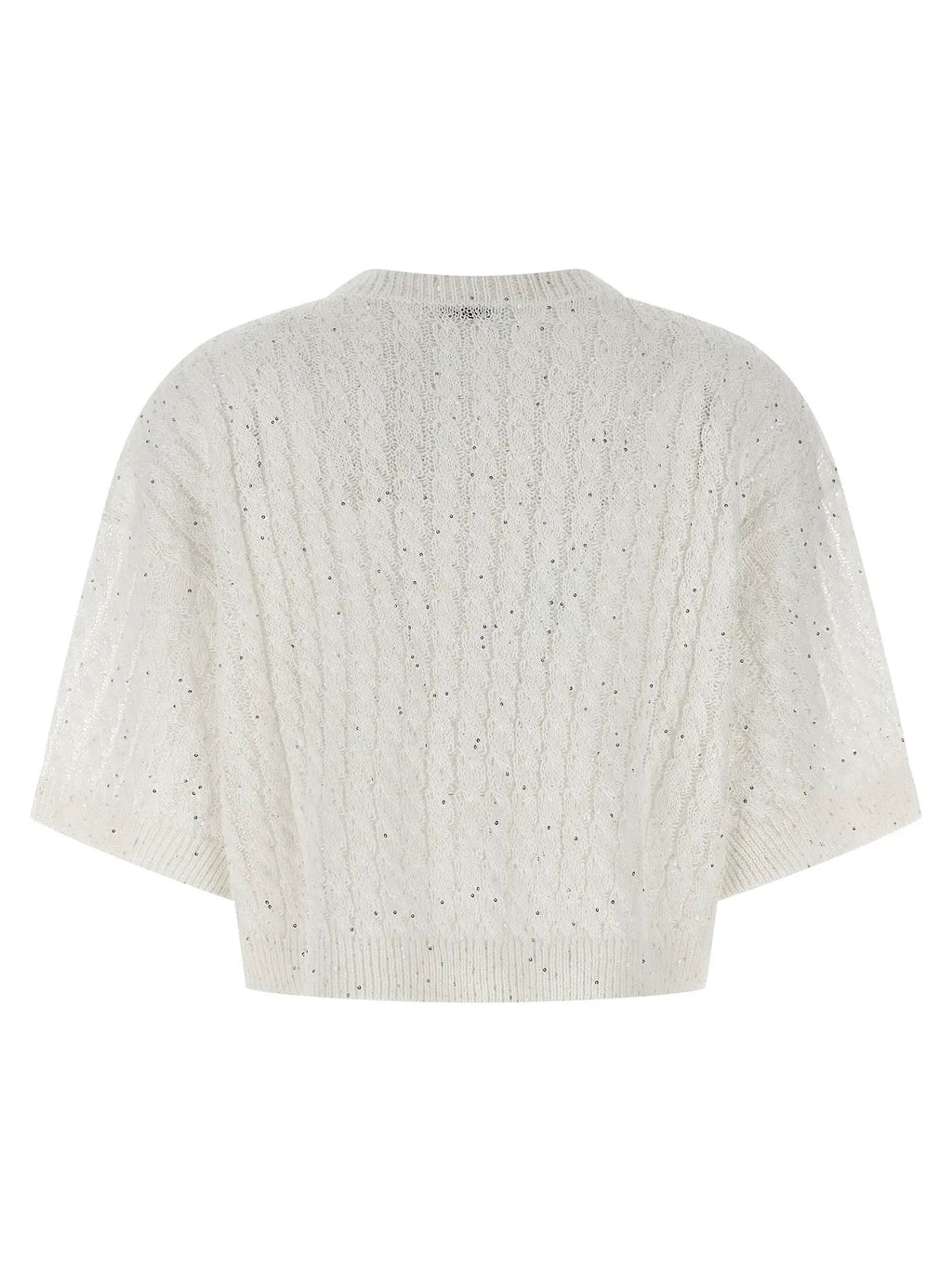 Brunello Cucinelli White Linen Cardigan