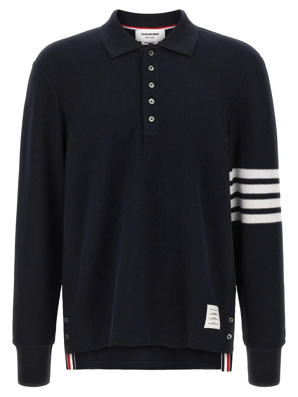 Thom Browne Blue Cotton Polo Shirt