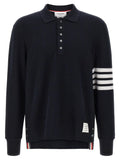 Thom Browne Blue Cotton Polo Shirt