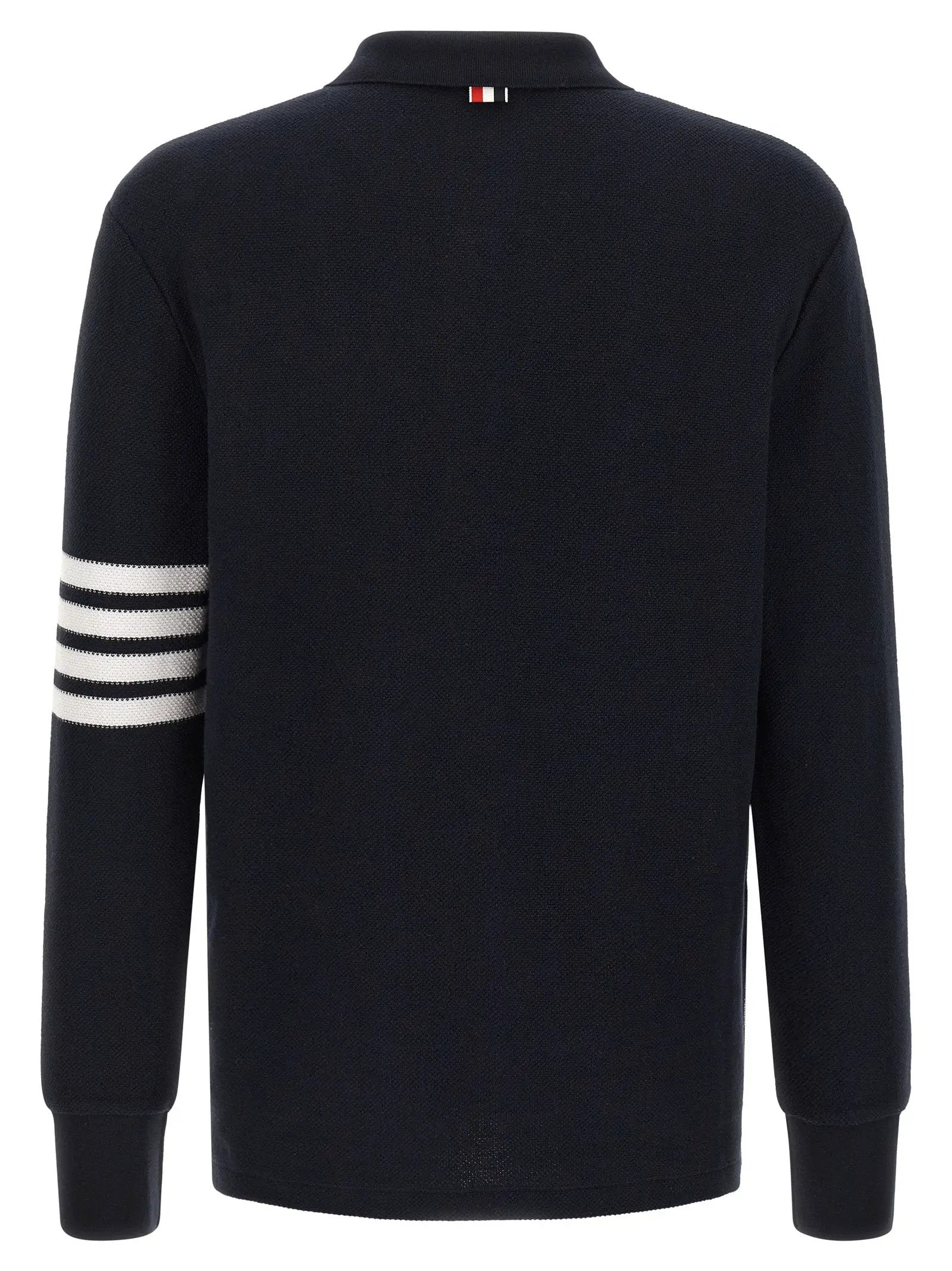 Thom Browne Blue Cotton Polo Shirt
