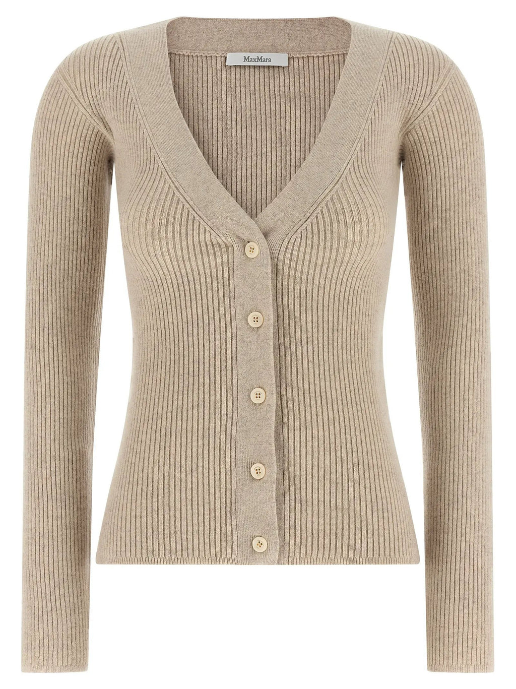 Max Mara Beige Wool Cardigan