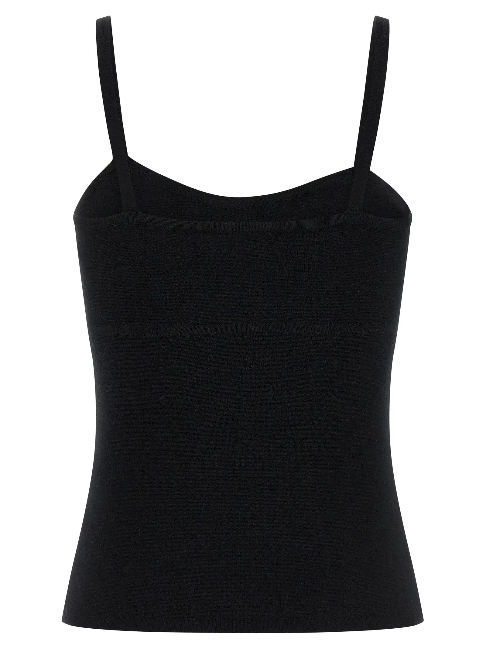 Max Mara Black Virgin Wool Tank Tops