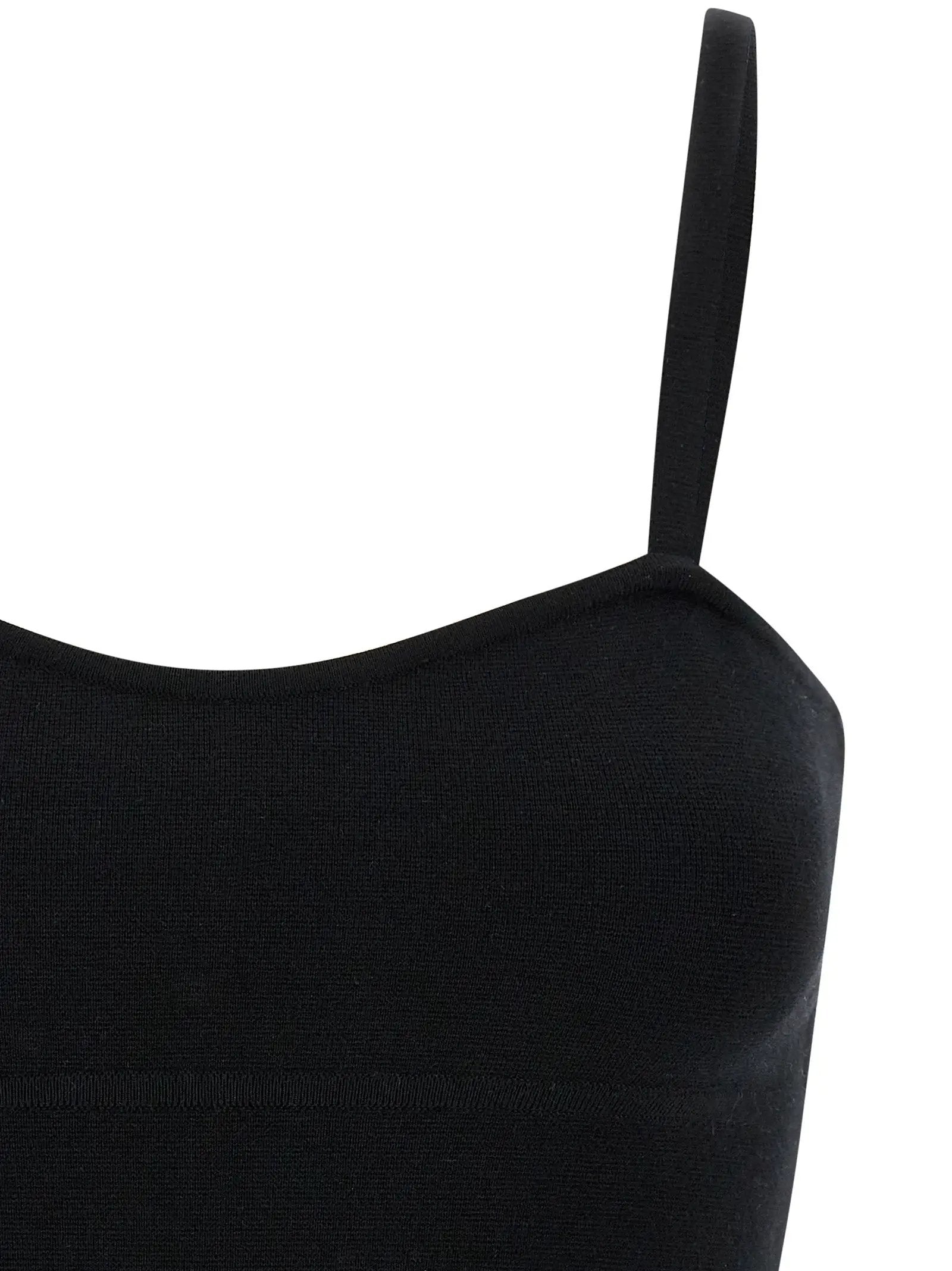Max Mara Black Virgin Wool Tank Tops