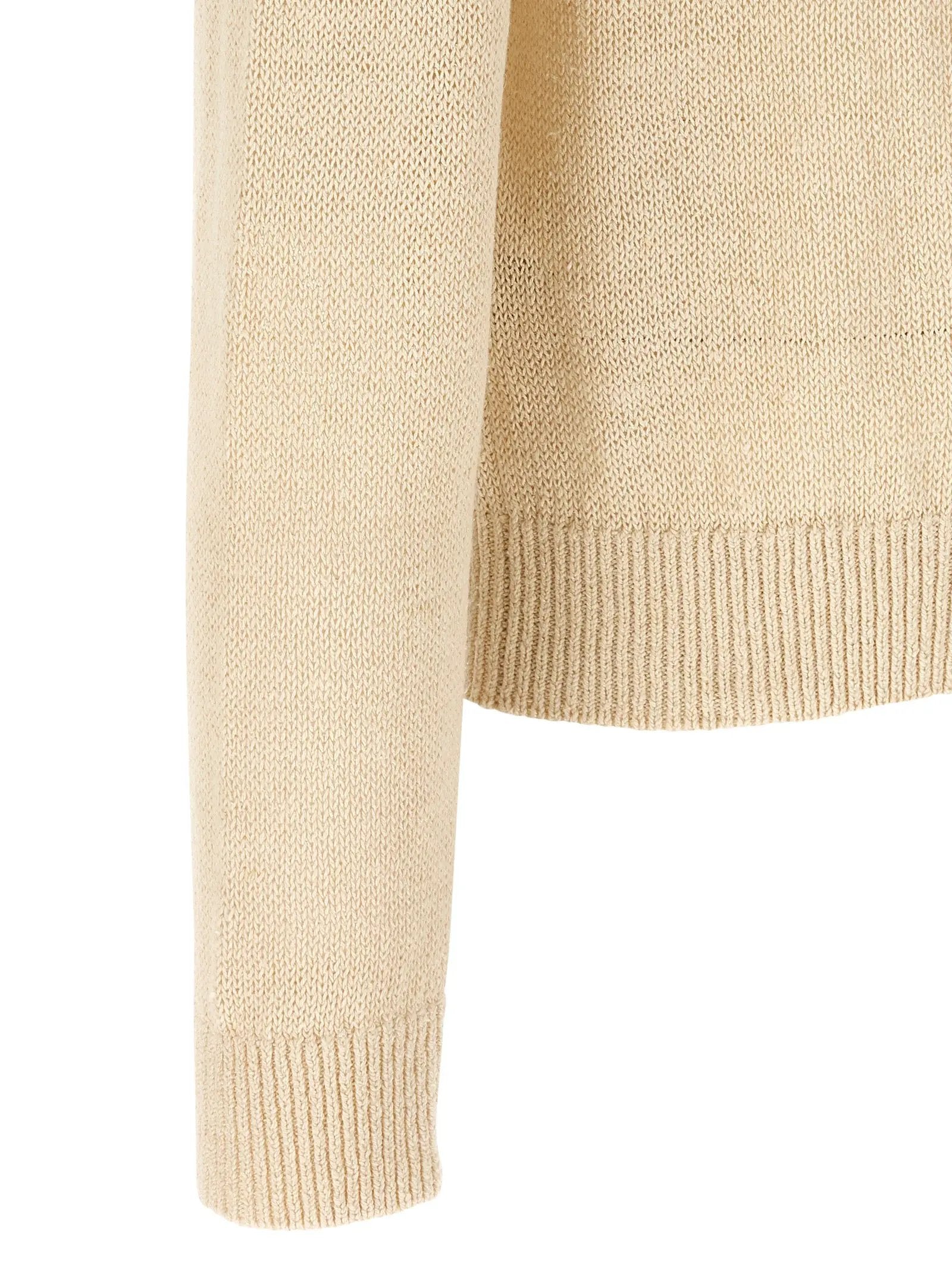 Jil Sander Beige Hemp Cardigan