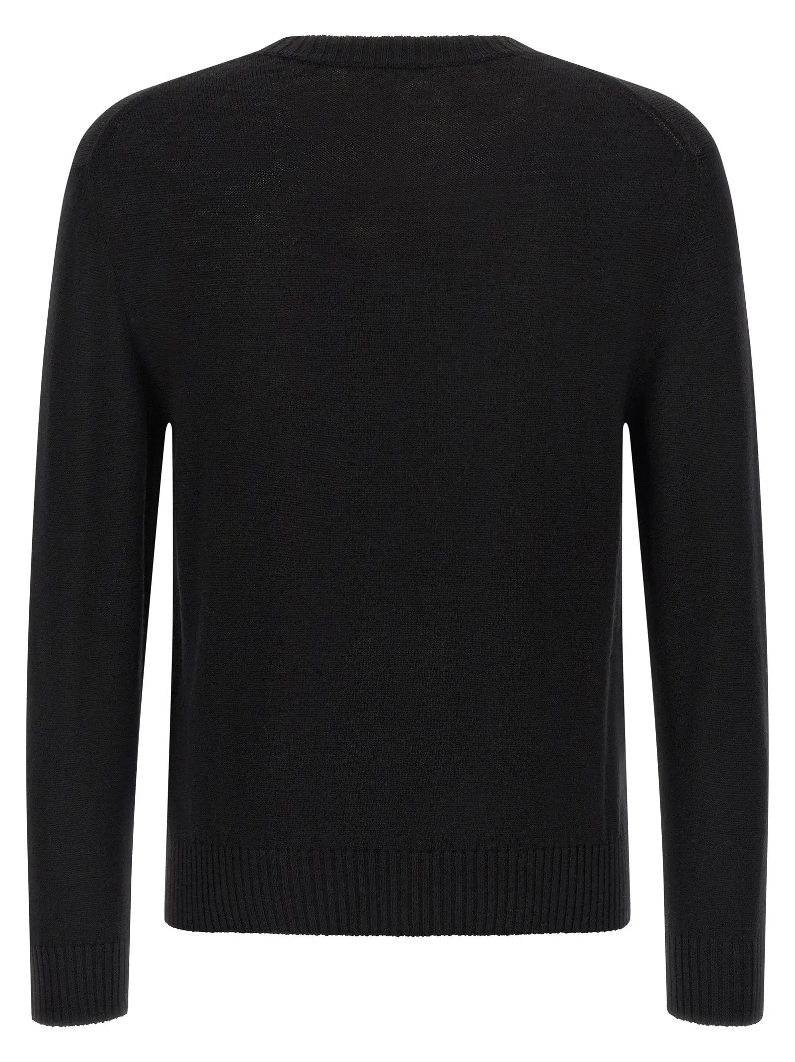 Jil Sander Black Virgin Wool Cardigan