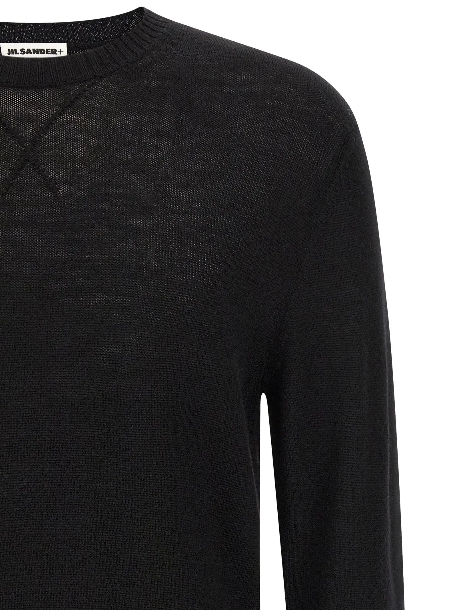 Jil Sander Black Virgin Wool Cardigan