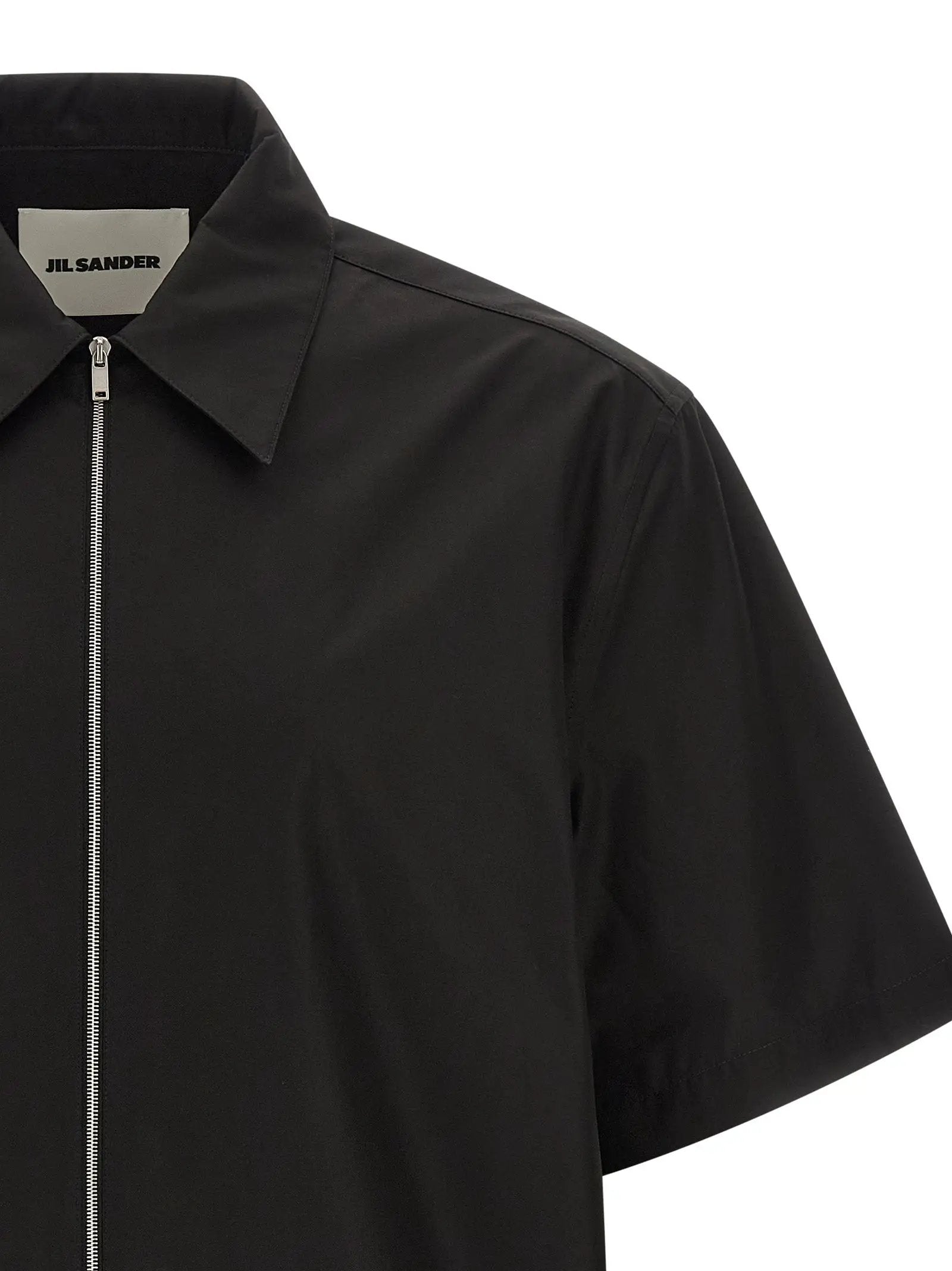 Jil Sander Black Cotton Blouse