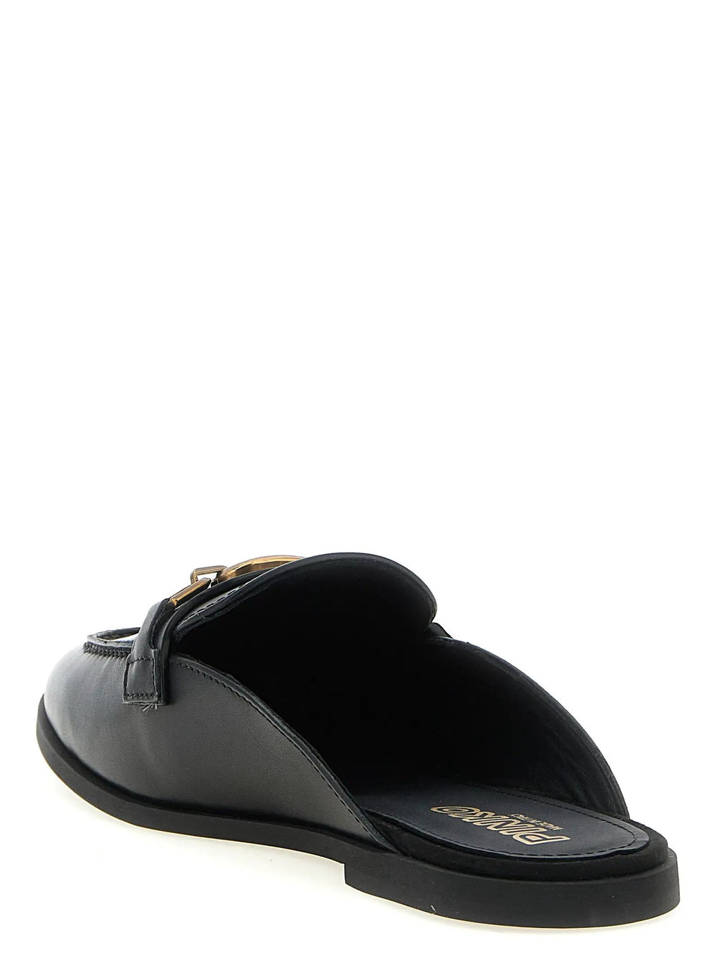 PINKO Black Calfskin Slides