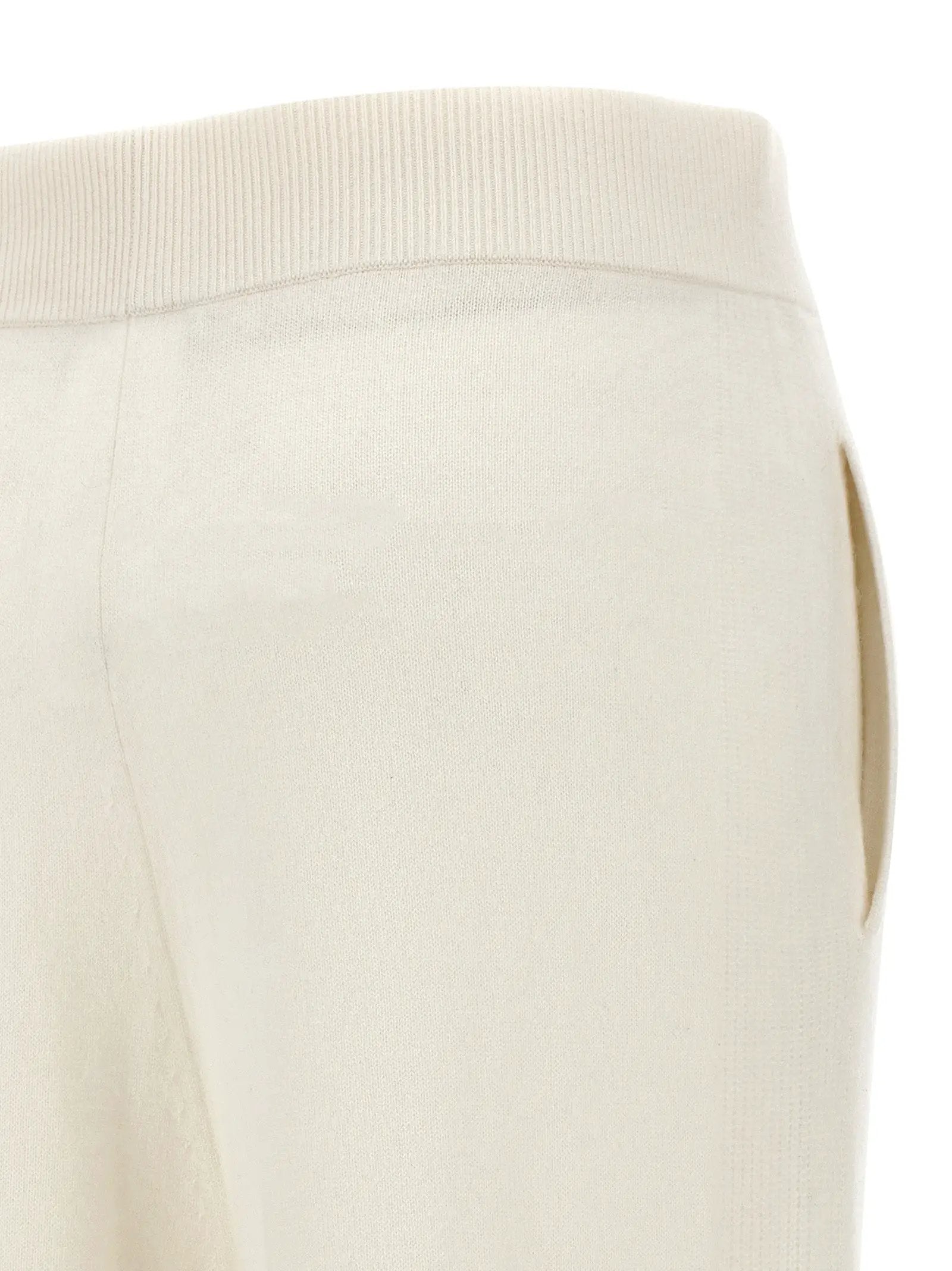 Max Mara White Cashmere Casual Pants