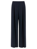 Max Mara Blue Silk Casual Pants