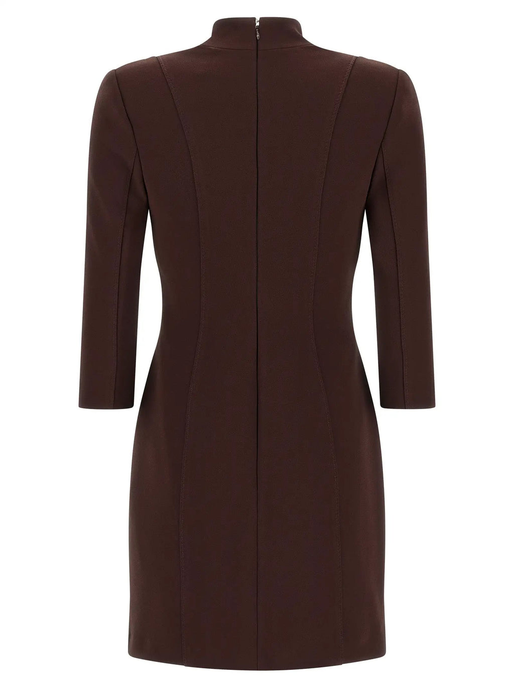Elisabetta Franchi Brown Polyester Short Dress