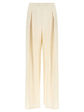 Max Mara White Silk Casual Pants