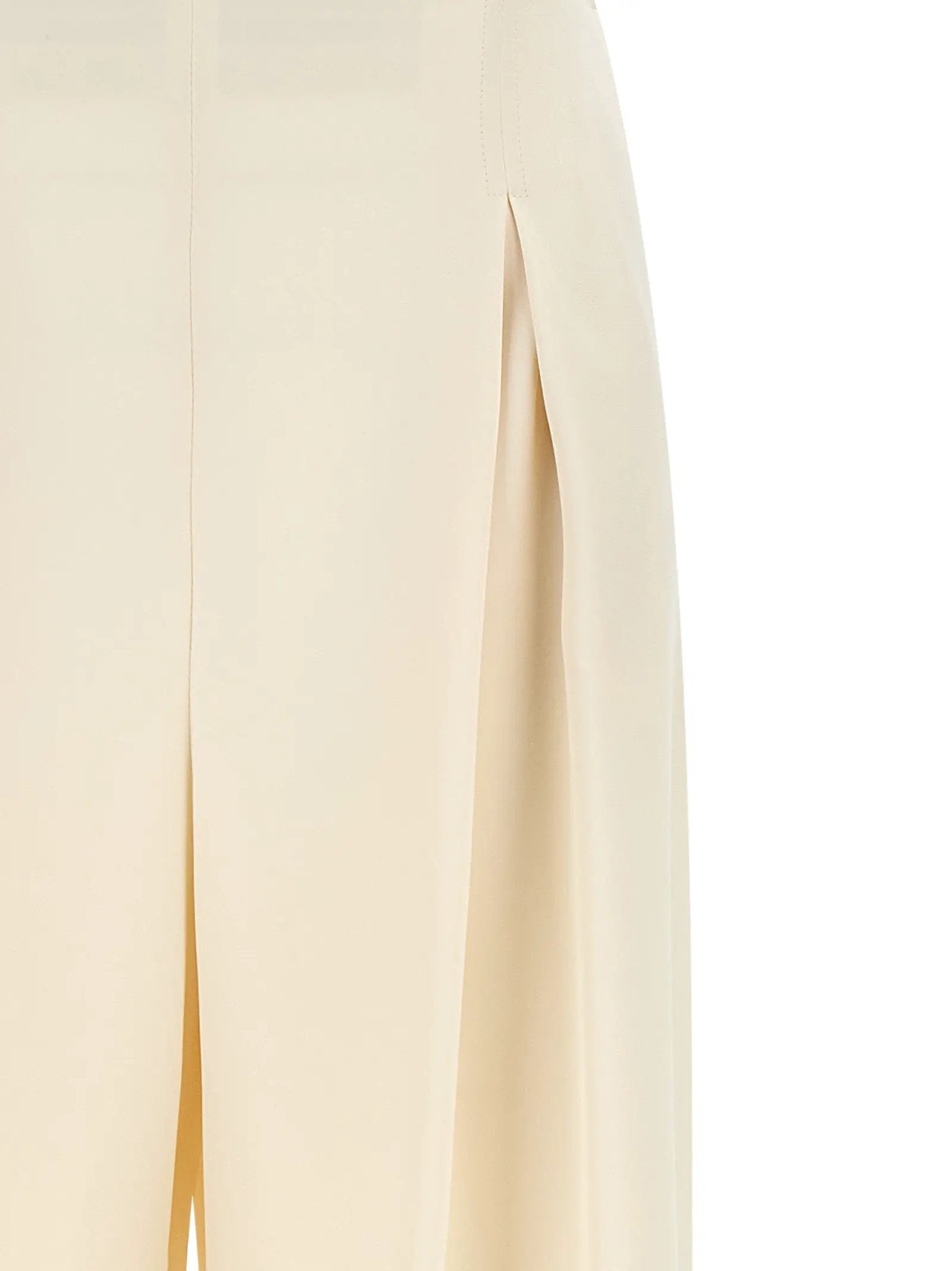 Max Mara White Silk Casual Pants