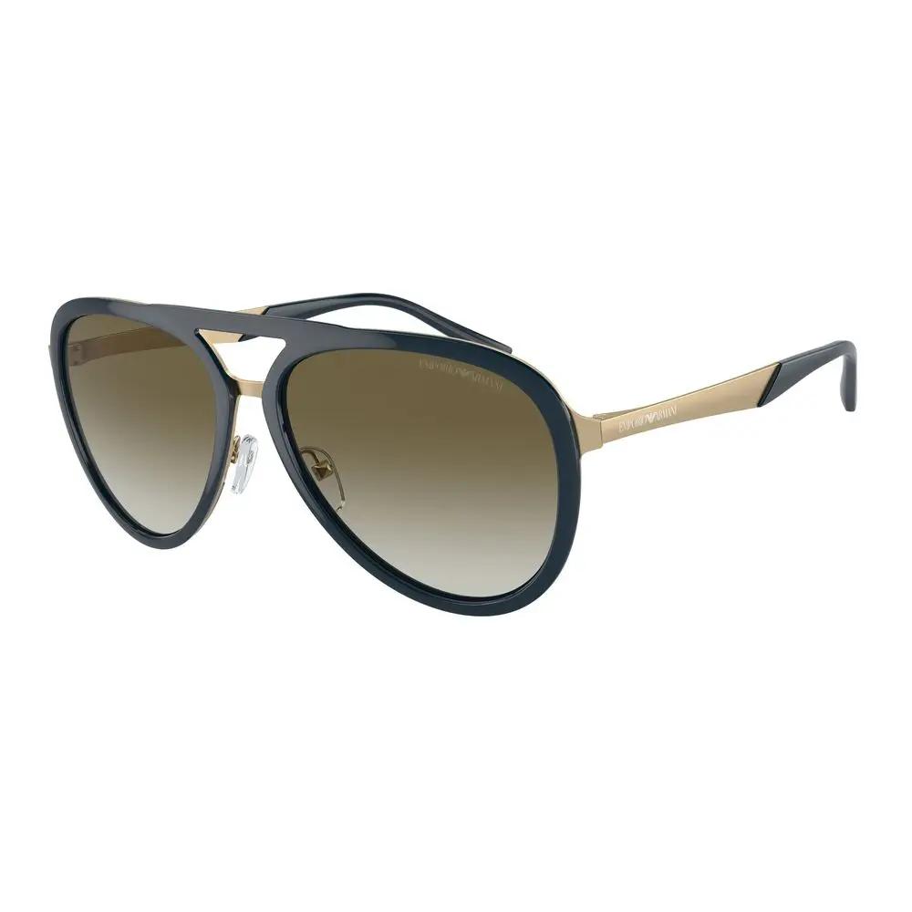 Lunettes de soleil Emporio Armani en métal bleu