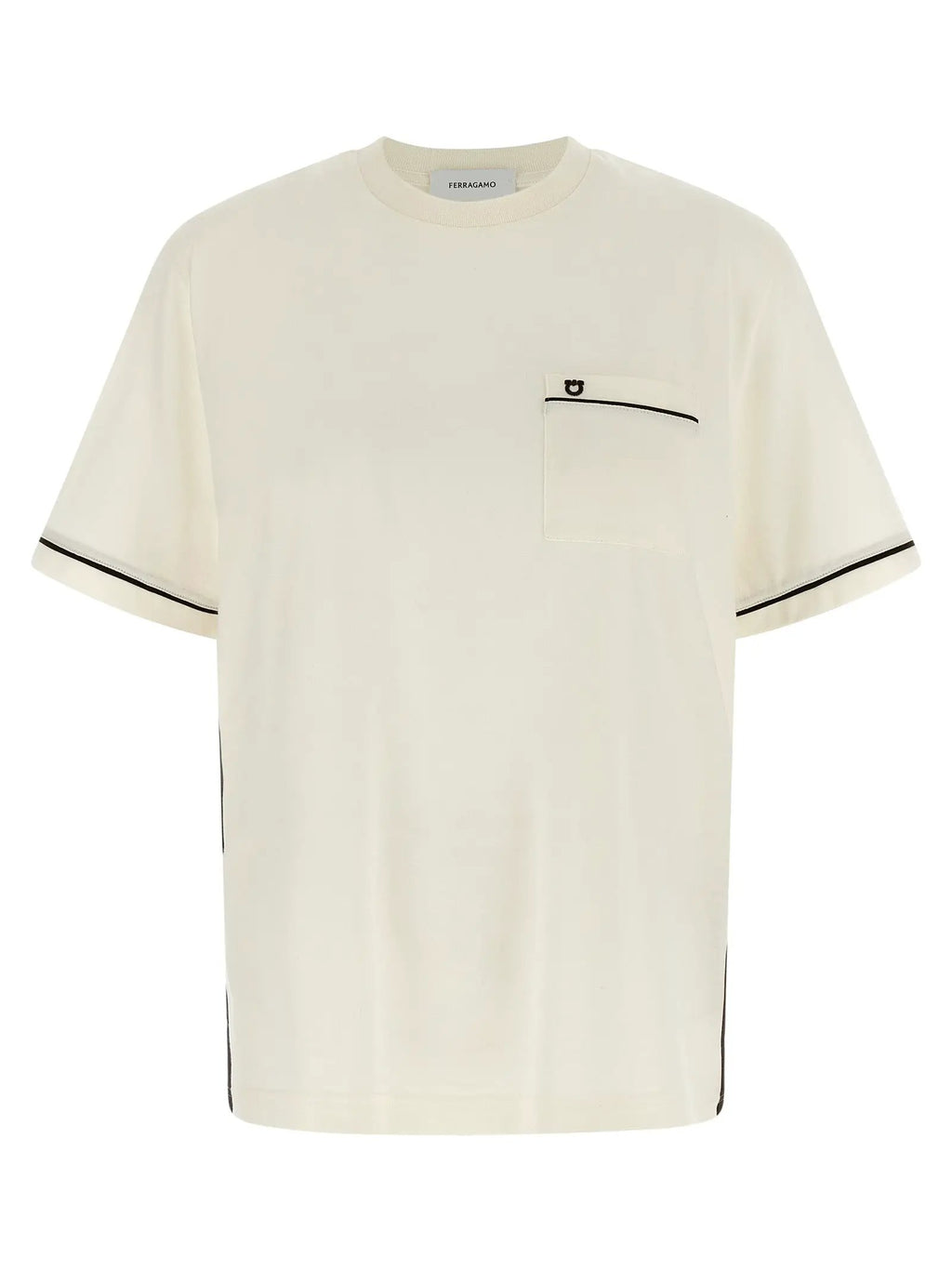 Ferragamo Beige Cotton T-Shirt