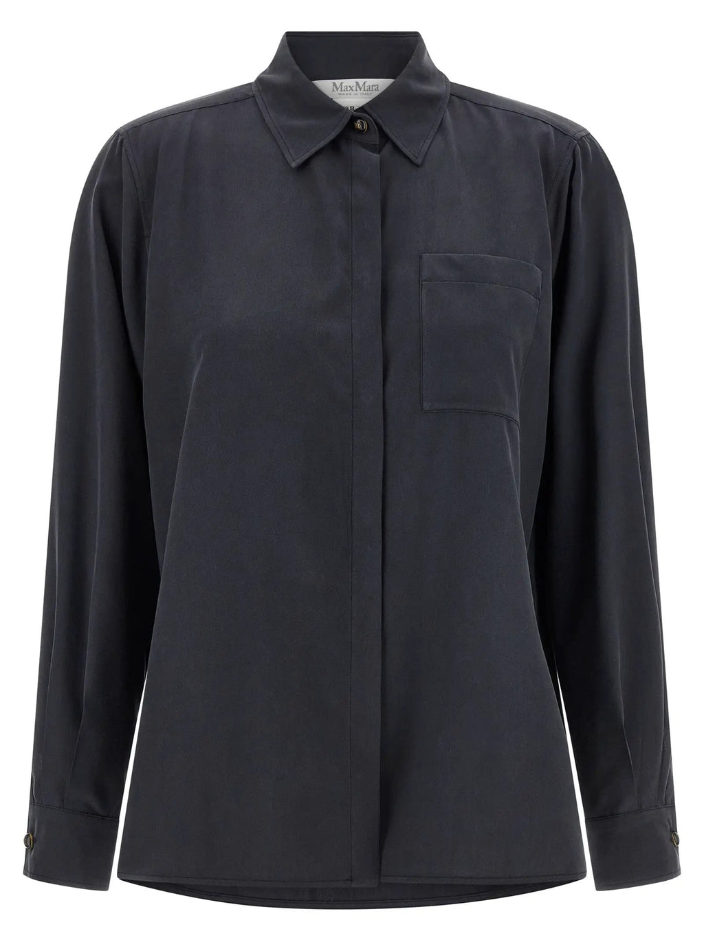 Max Mara Gray Silk Blouse