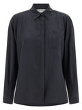 Max Mara Gray Silk Blouse