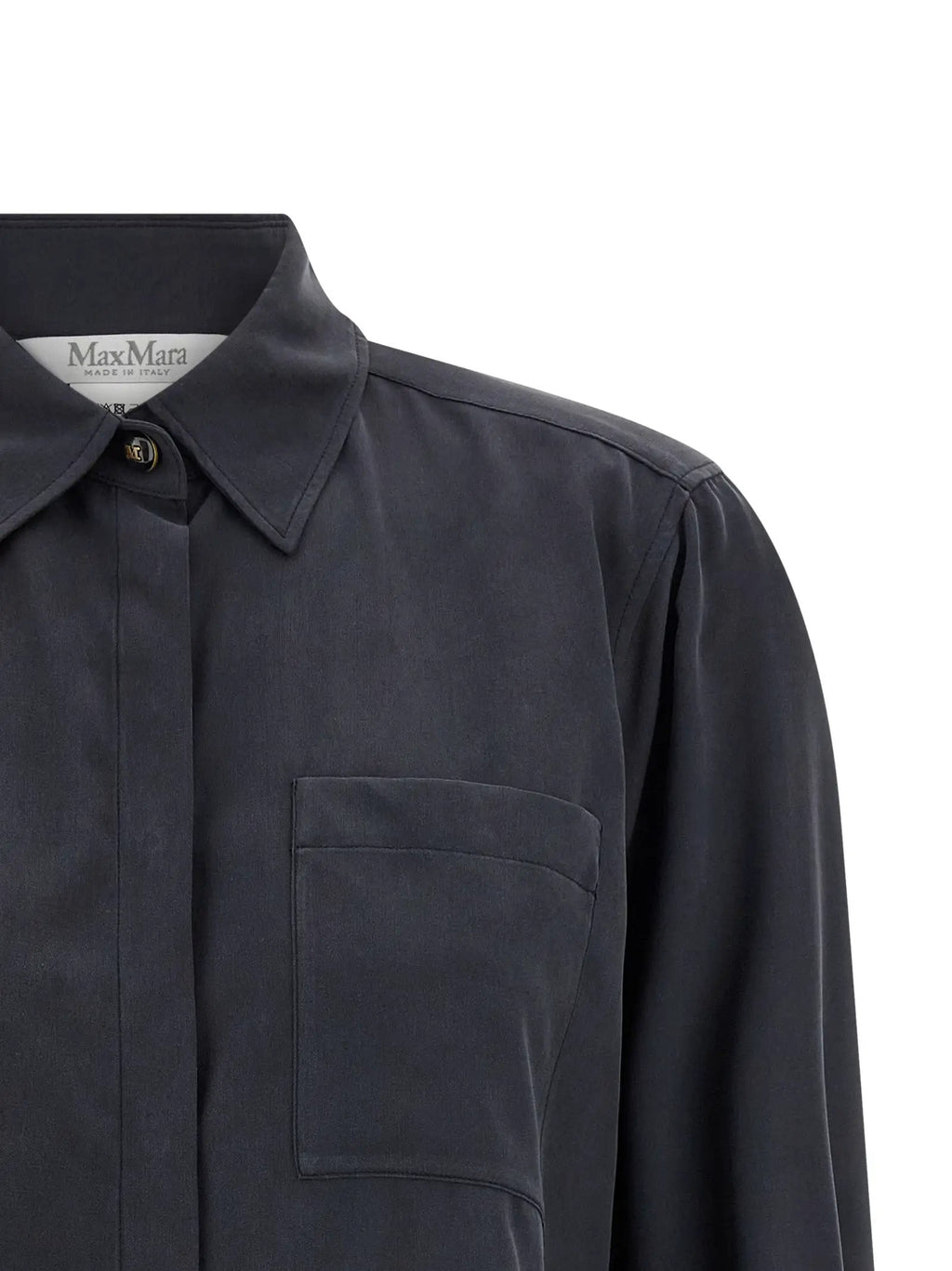Max Mara Gray Silk Blouse