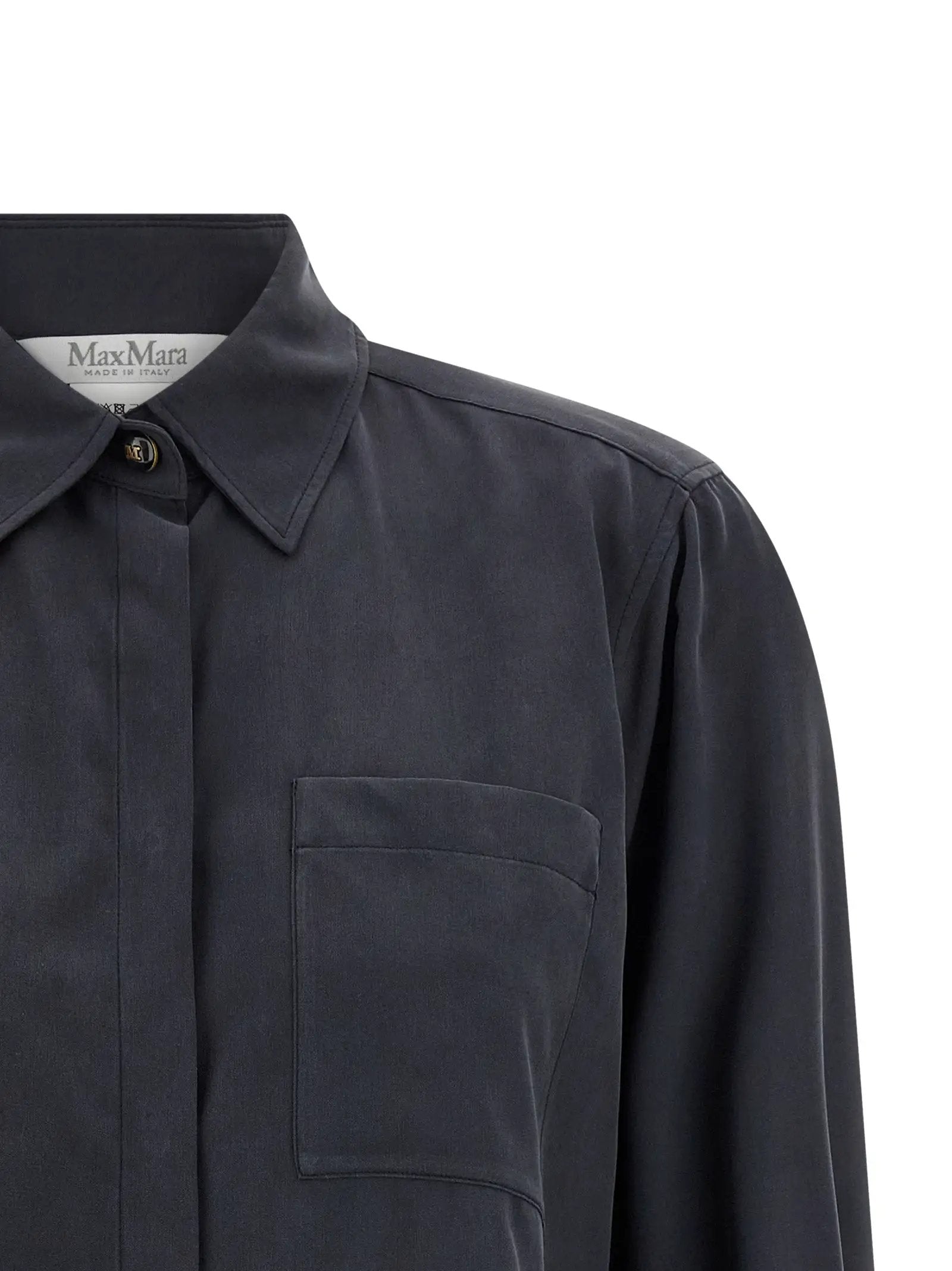 Max Mara Gray Silk Blouse