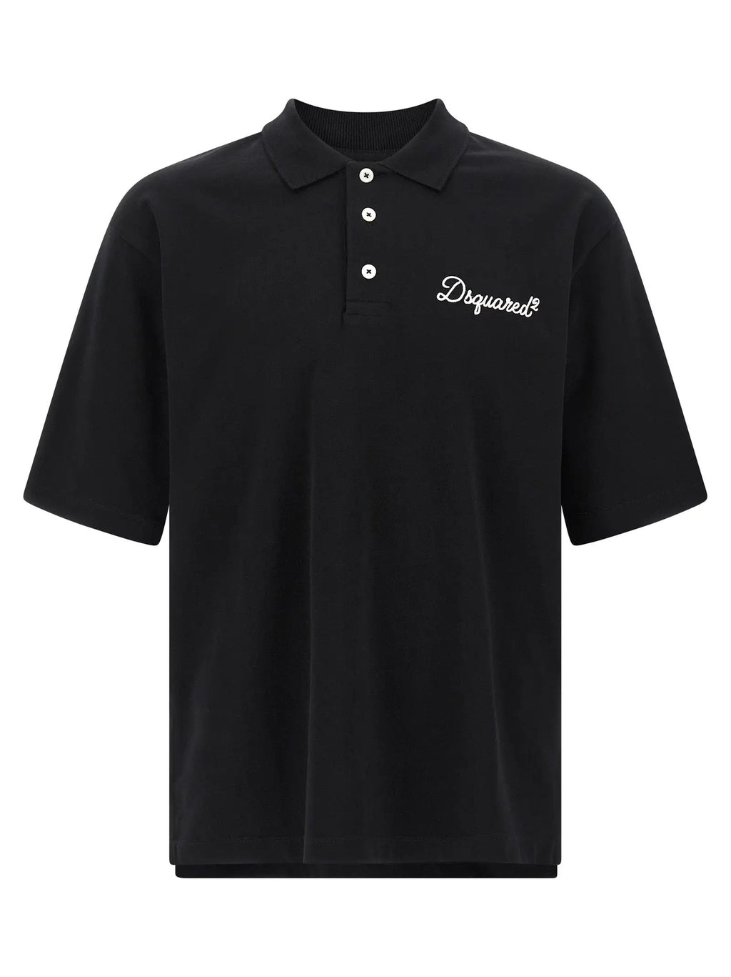 Dsquared² Black Cotton Polo Shirt
