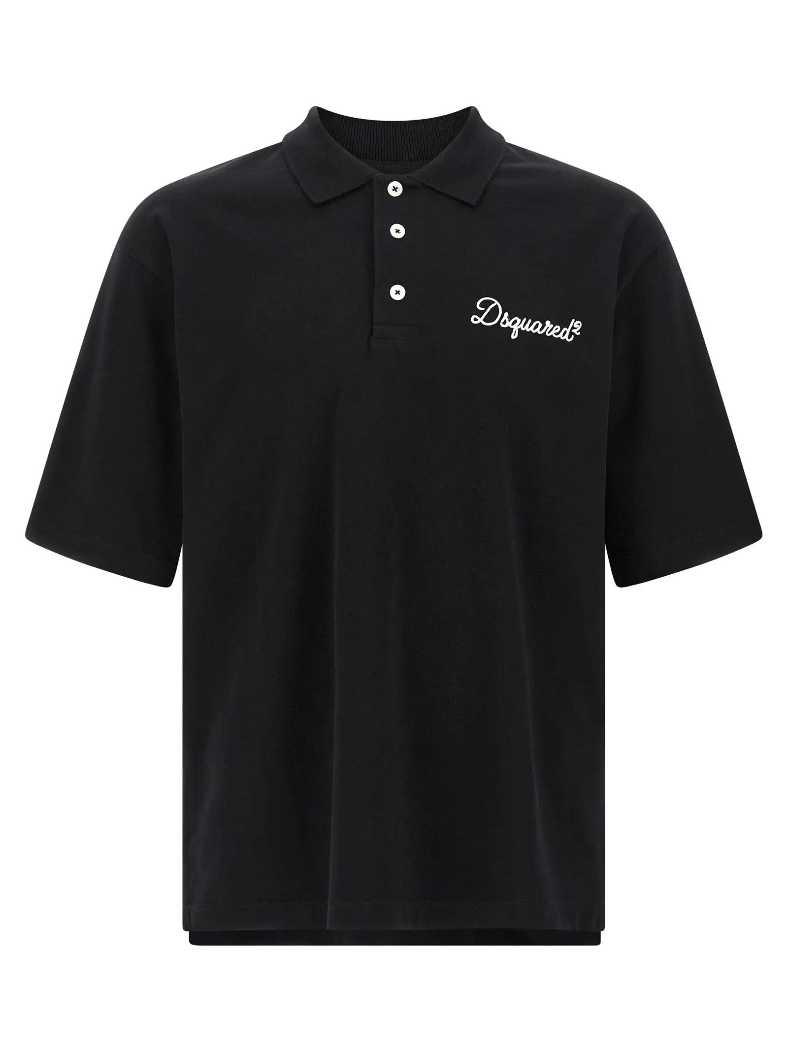Dsquared² Black Cotton Polo Shirt