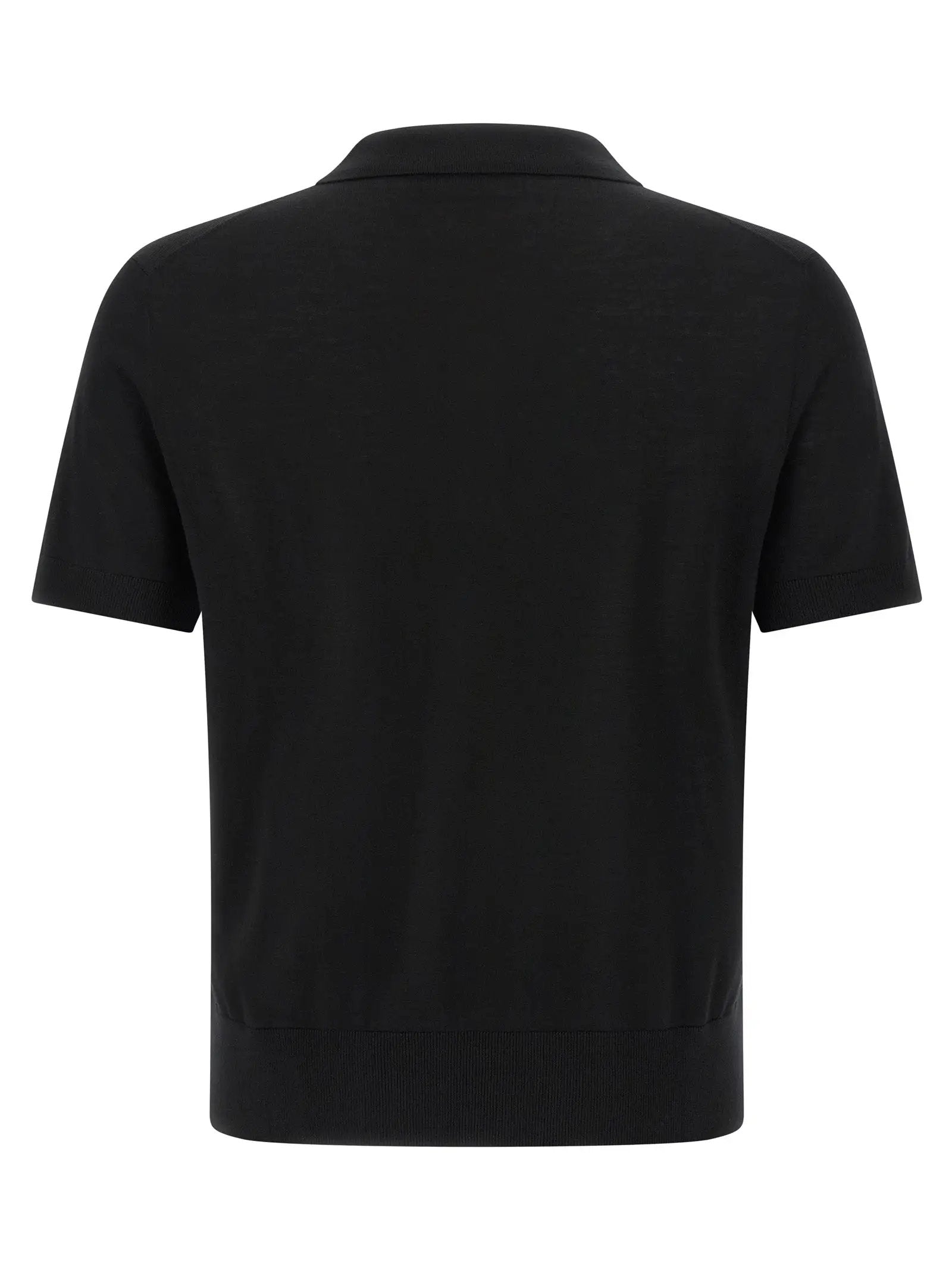 Dsquared² Black Wool Polo Shirt