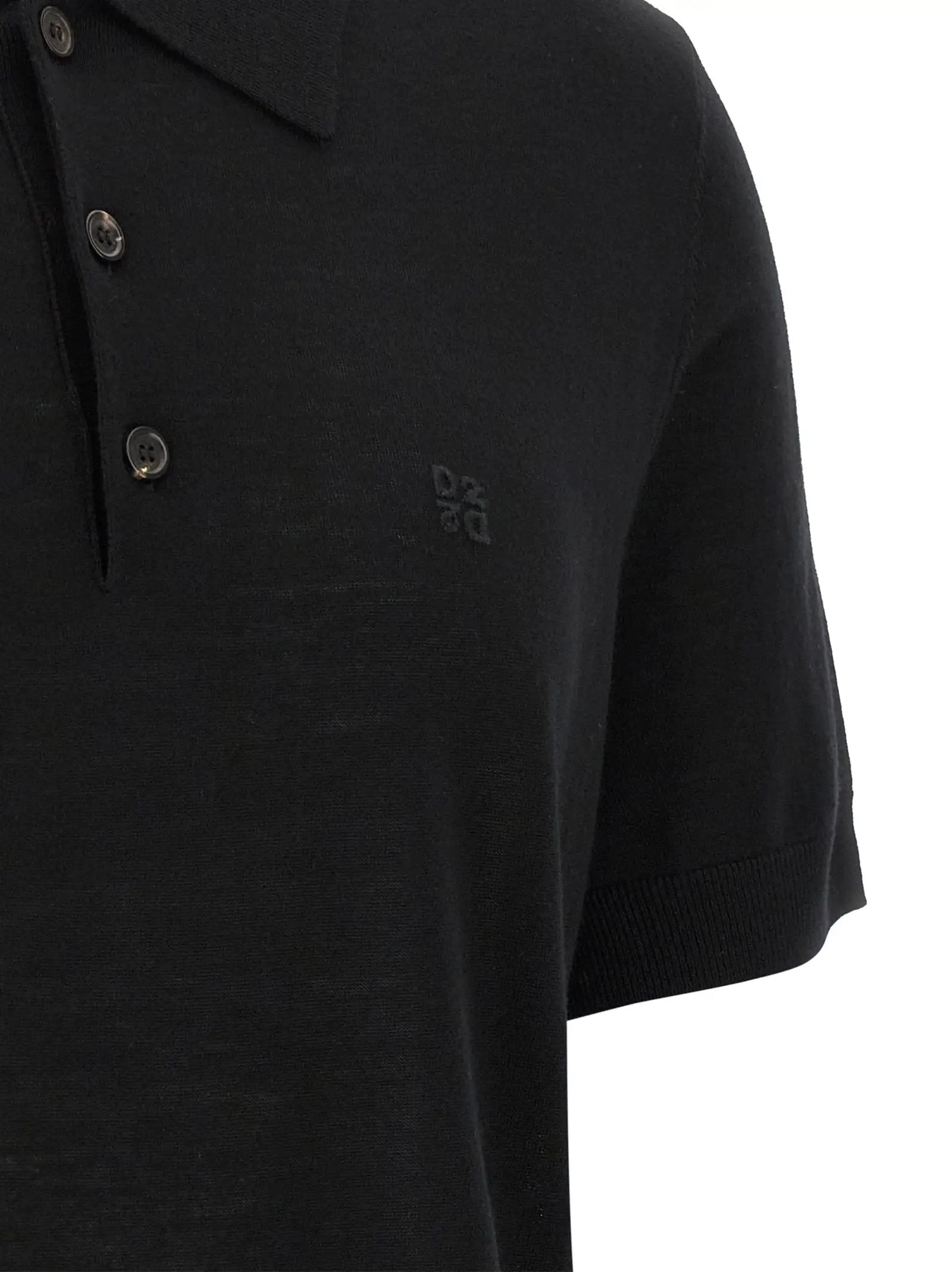 Dsquared² Black Wool Polo Shirt
