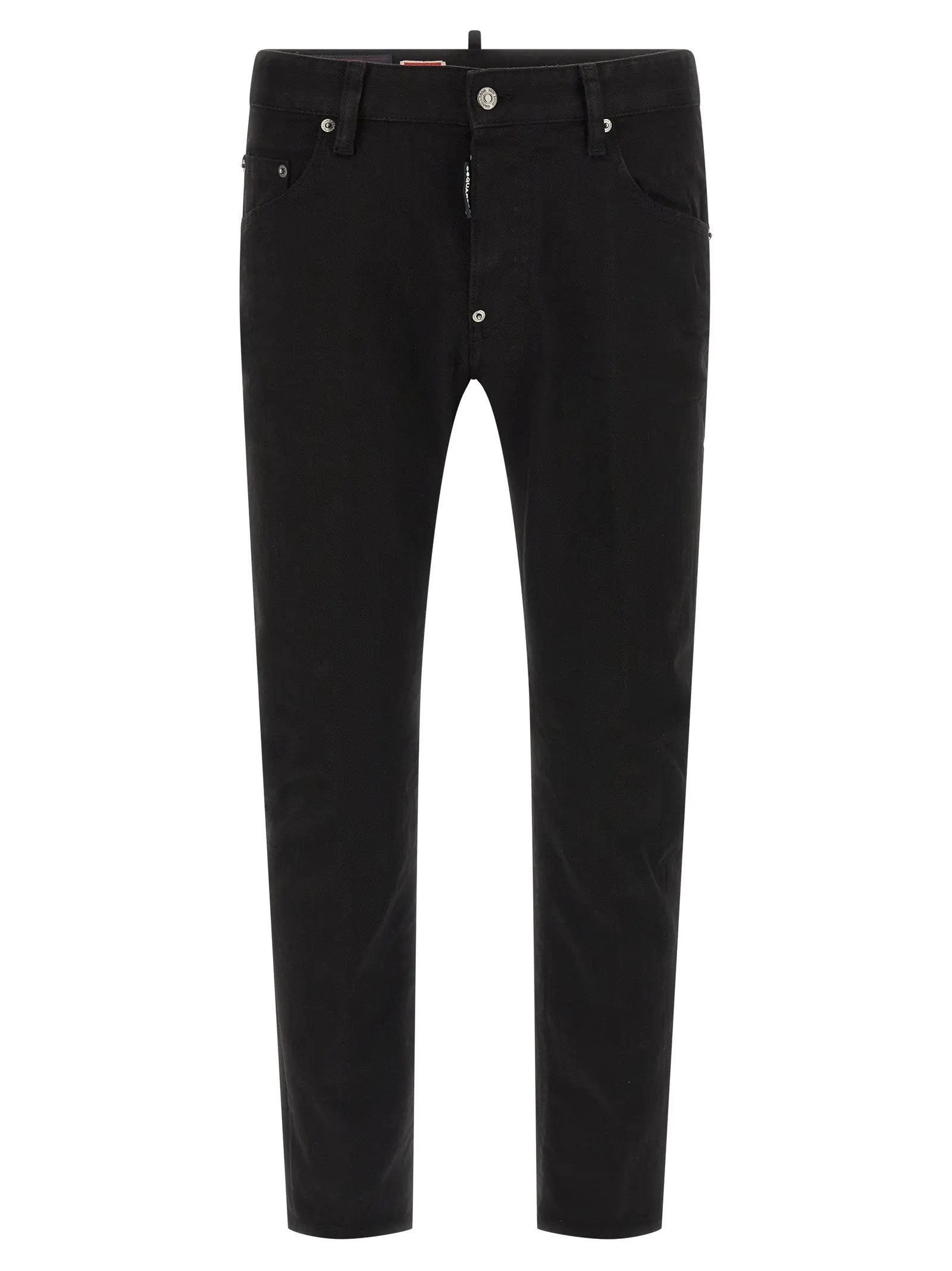 Dsquared² Black Cotton Straight-Leg Jeans