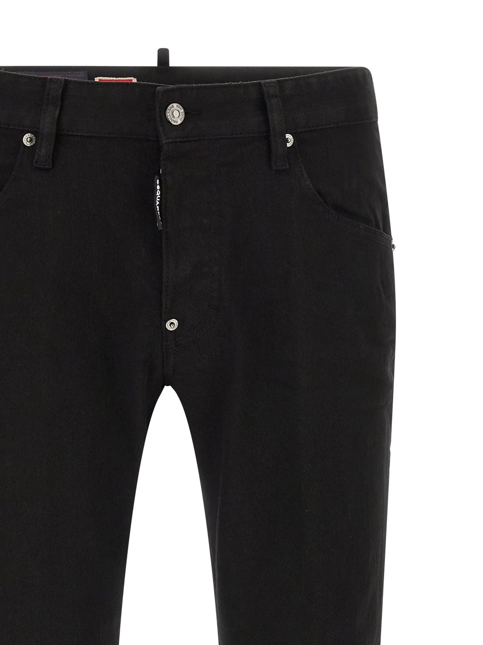 Dsquared² Black Cotton Straight-Leg Jeans
