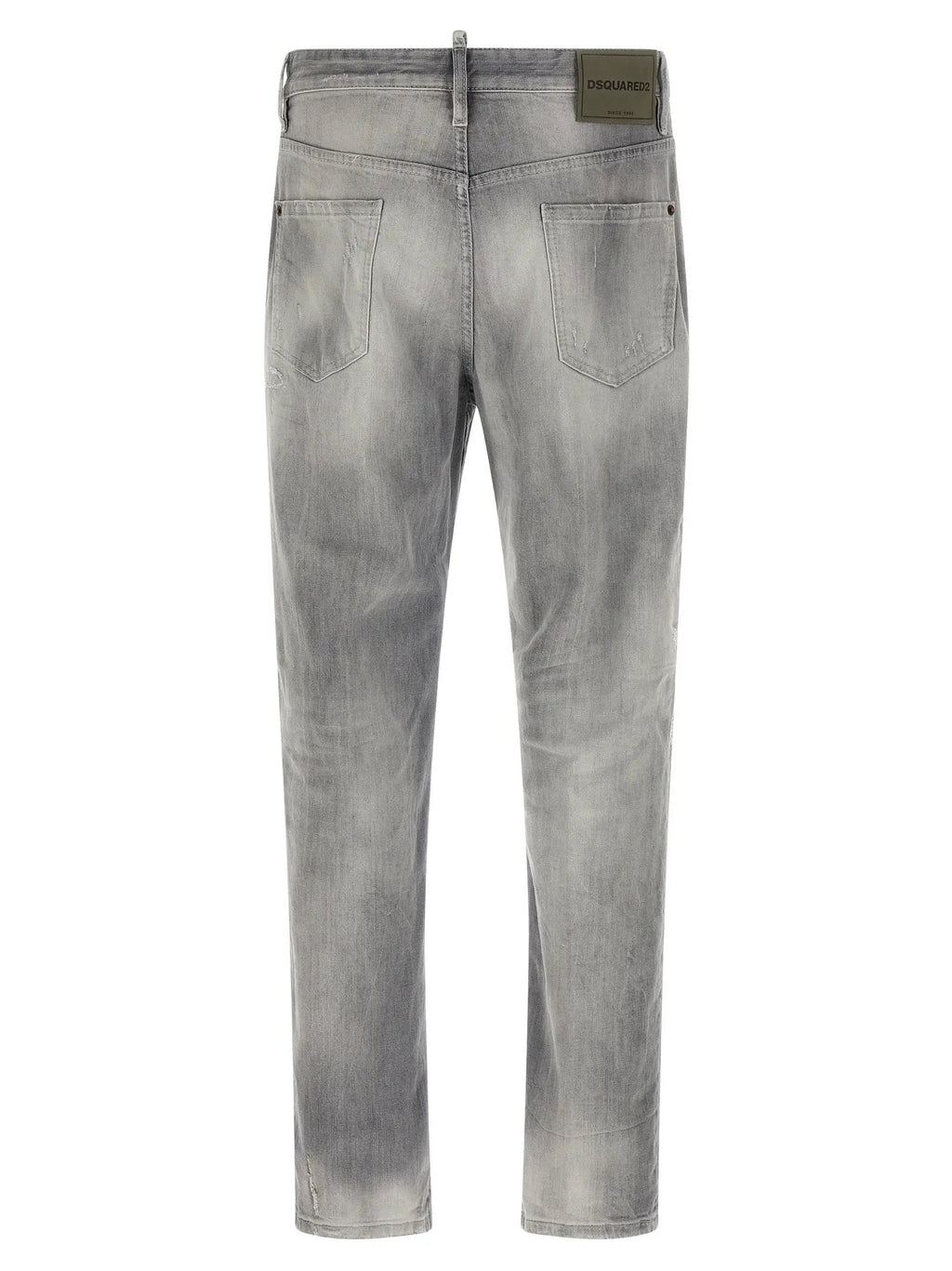Dsquared² Gray Cotton Straight-Leg Jeans