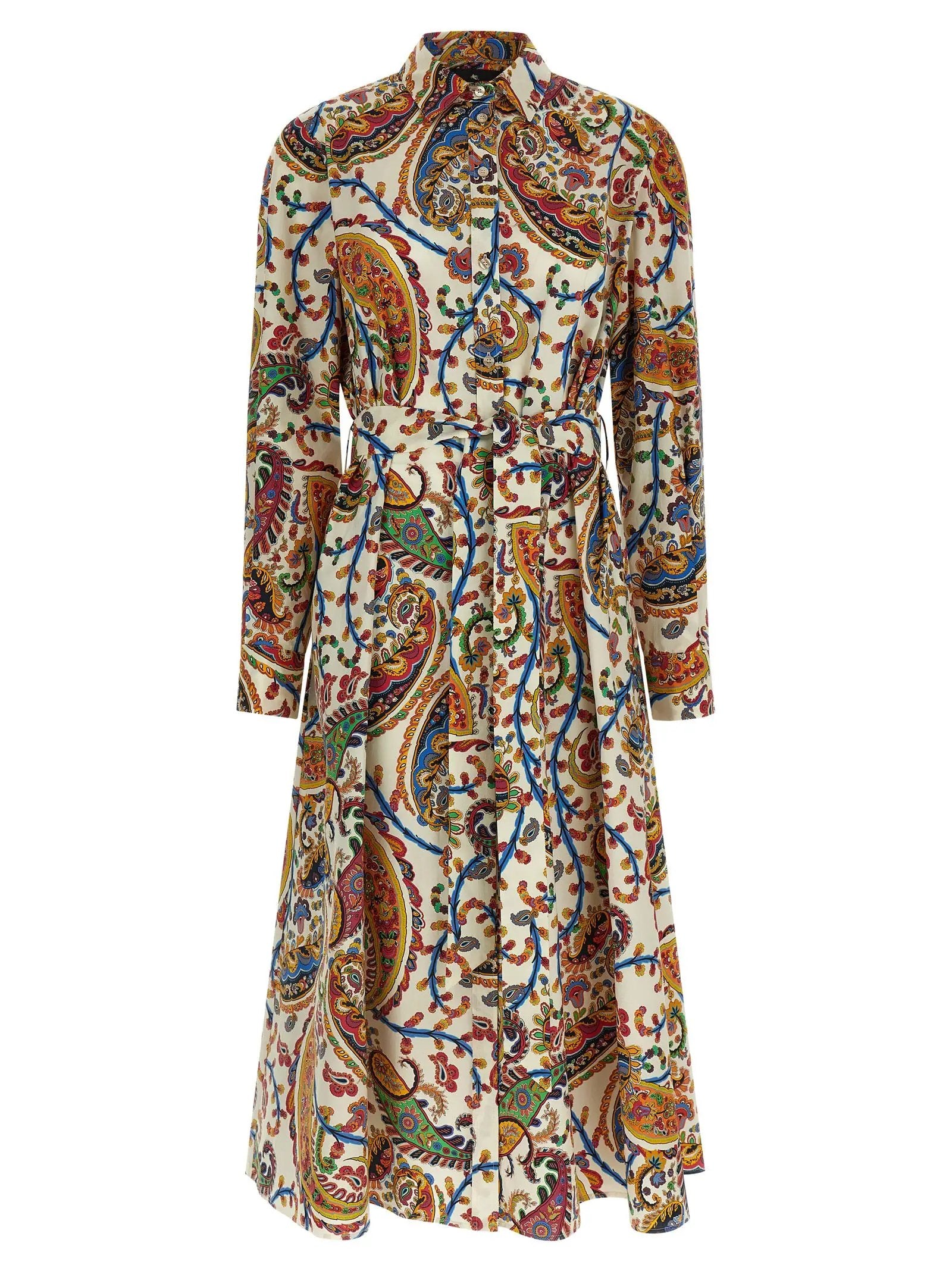 Etro Multicolor Cotton Midi Dress