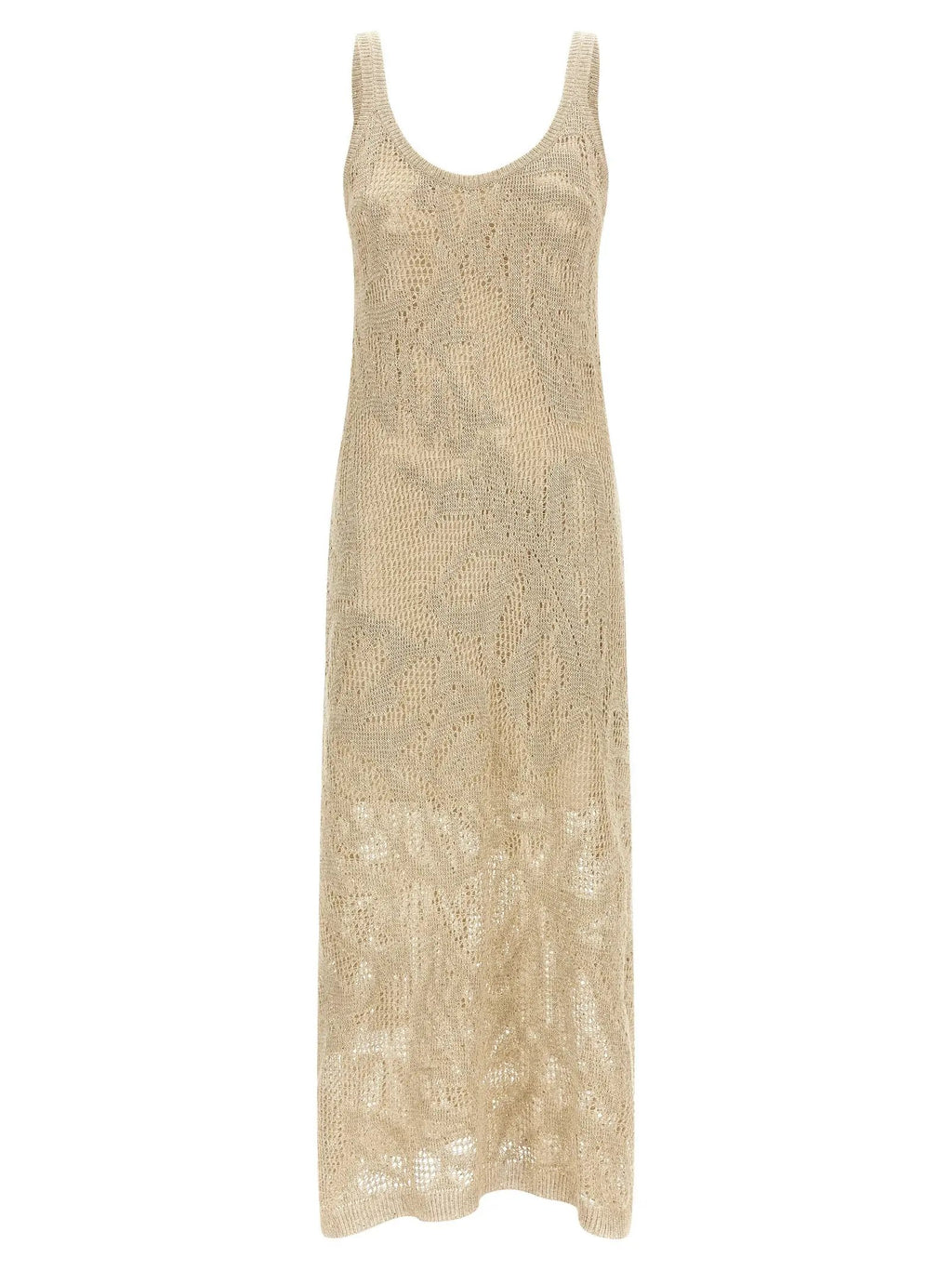 Brunello Cucinelli Beige Linen Long Dress