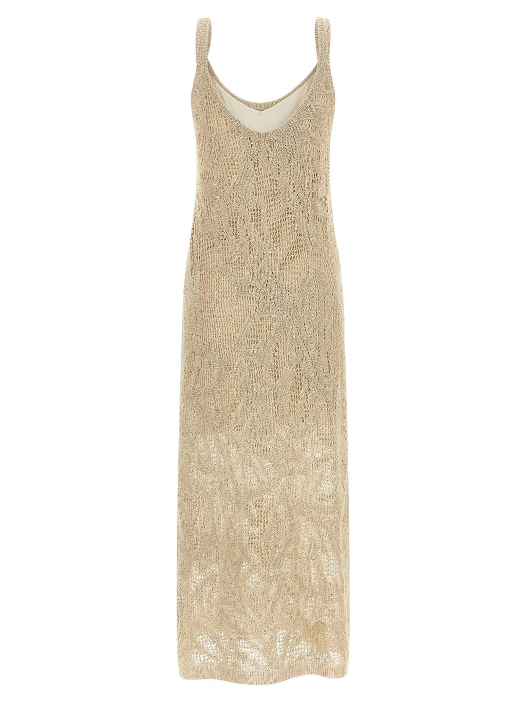 Brunello Cucinelli Beige Linen Long Dress