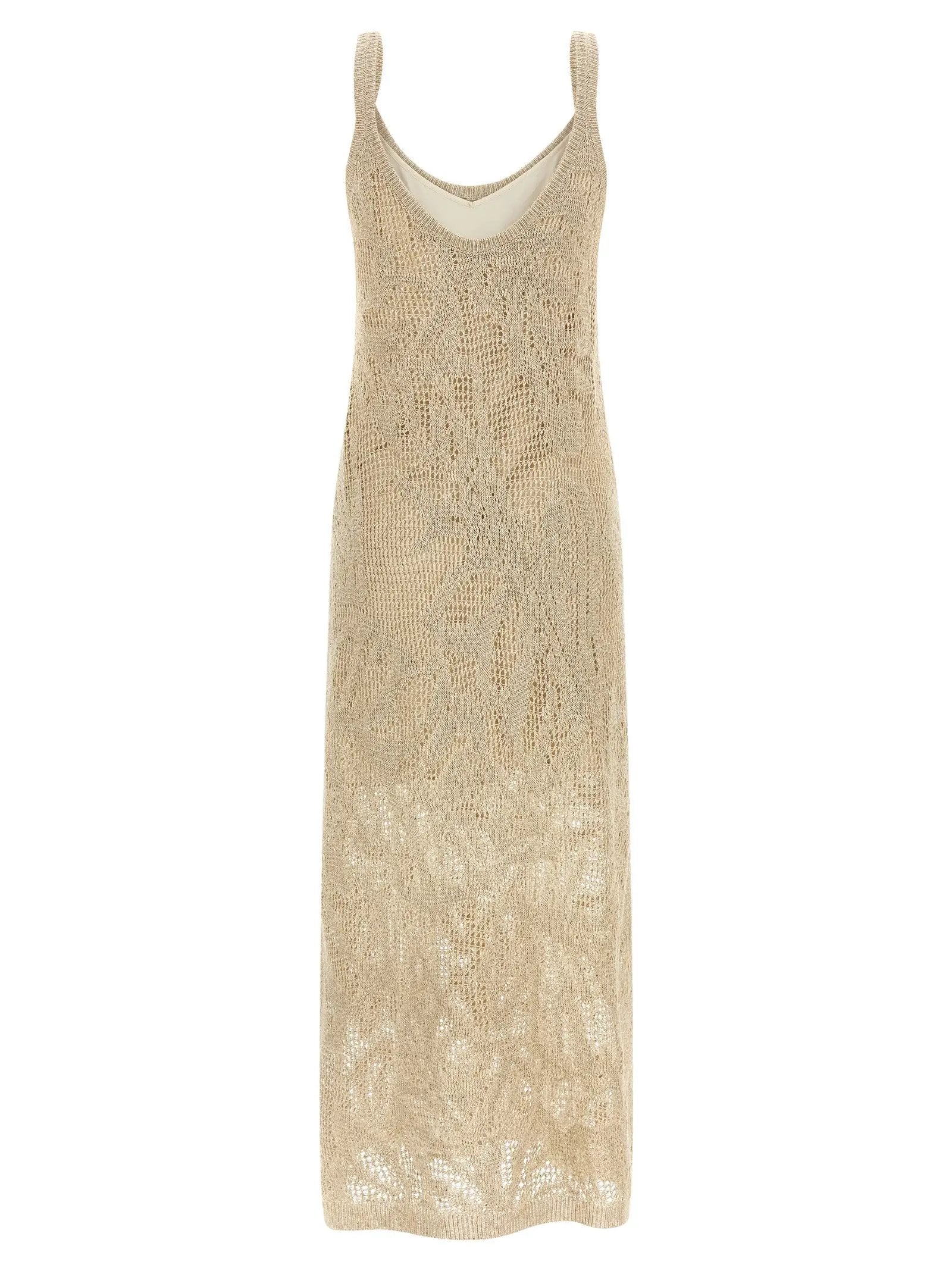 Brunello Cucinelli Beige Linen Long Dress