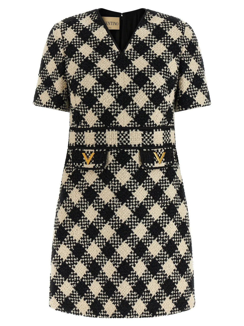 Valentino Garavani Bicolor Cotton Short Dress