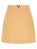 Valentino Garavani Beige Virgin Wool Long Skirt