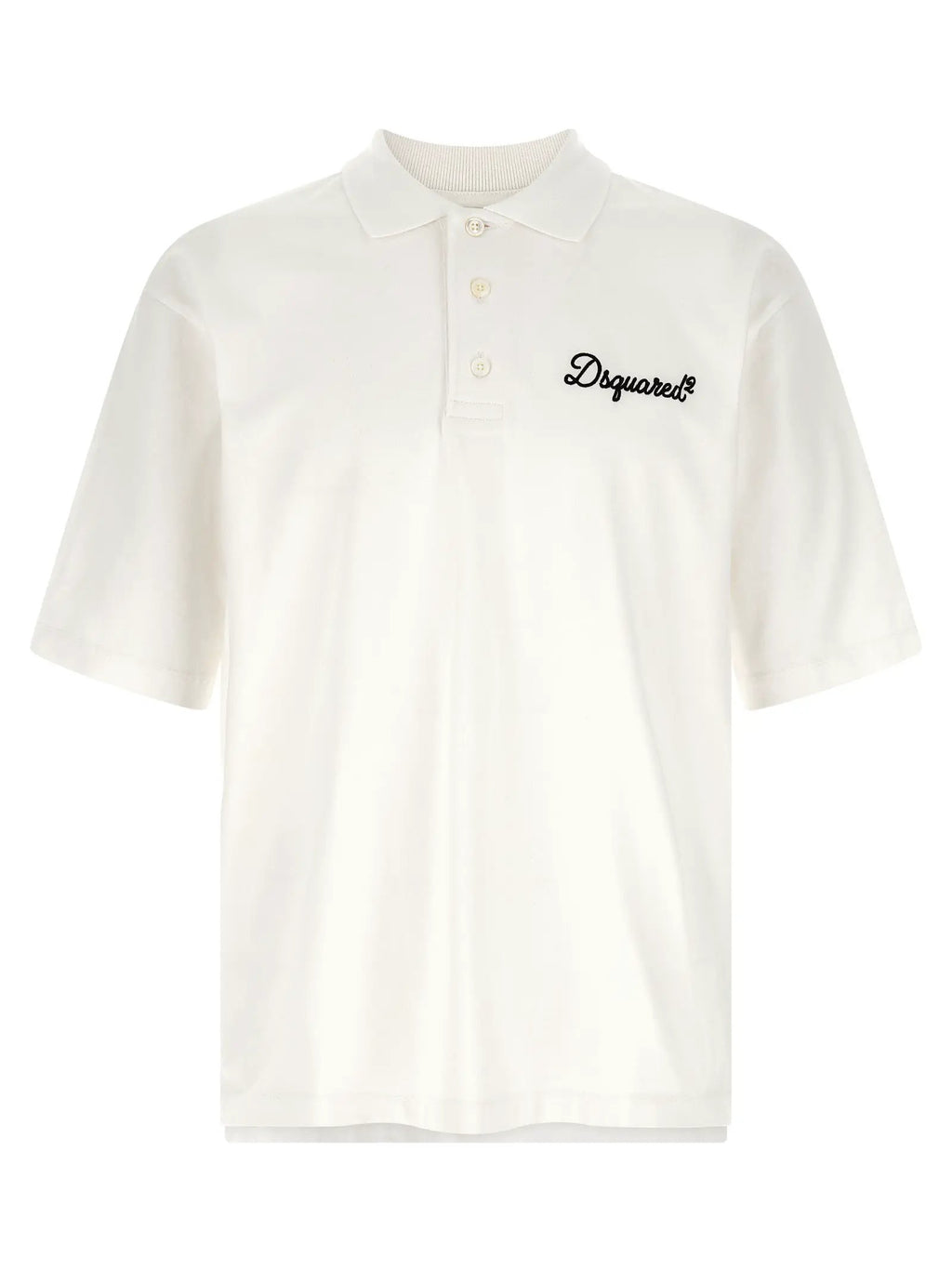 Dsquared² White Cotton Polo Shirt