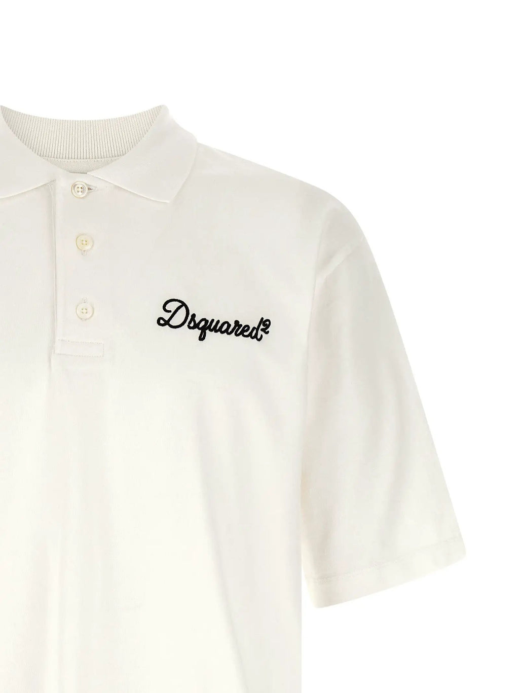 Dsquared² White Cotton Polo Shirt