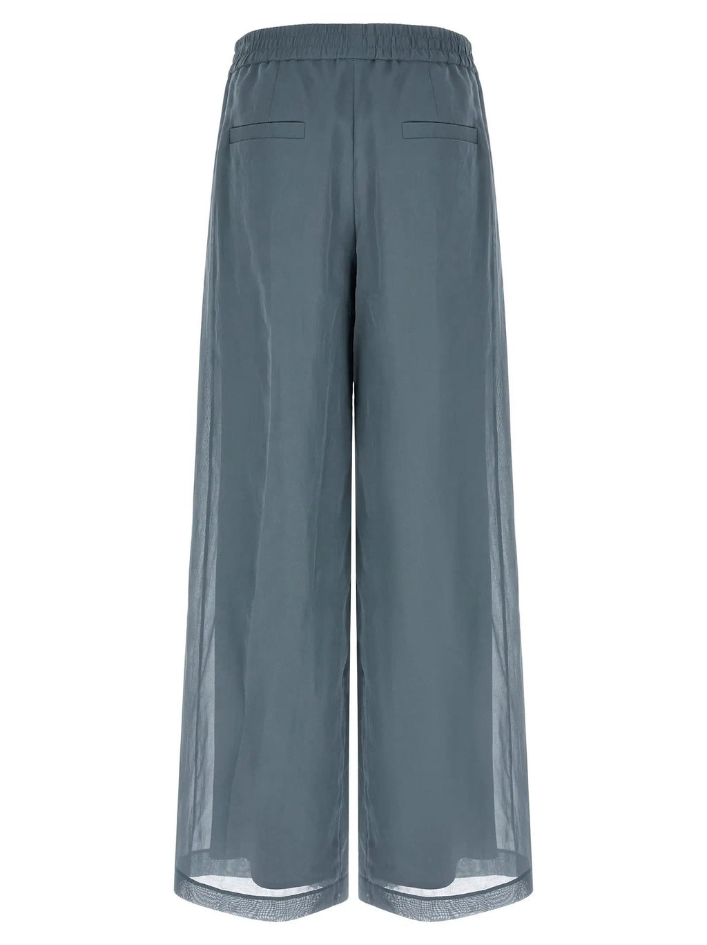 Brunello Cucinelli Blue Cotton Casual Pants