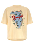 T-shirt en coton beige Dsquared²