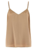 Fabiana Filippi Beige Viscose Tank Tops