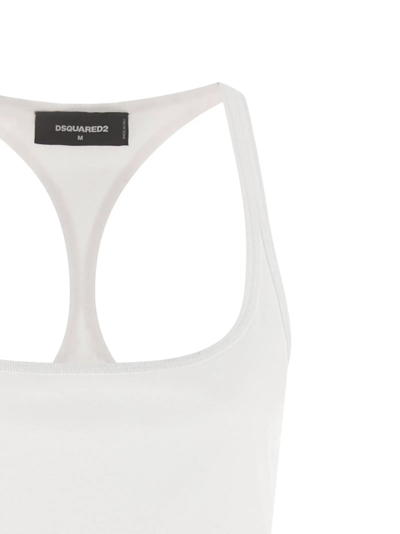 Dsquared² White Cotton Tank Tops