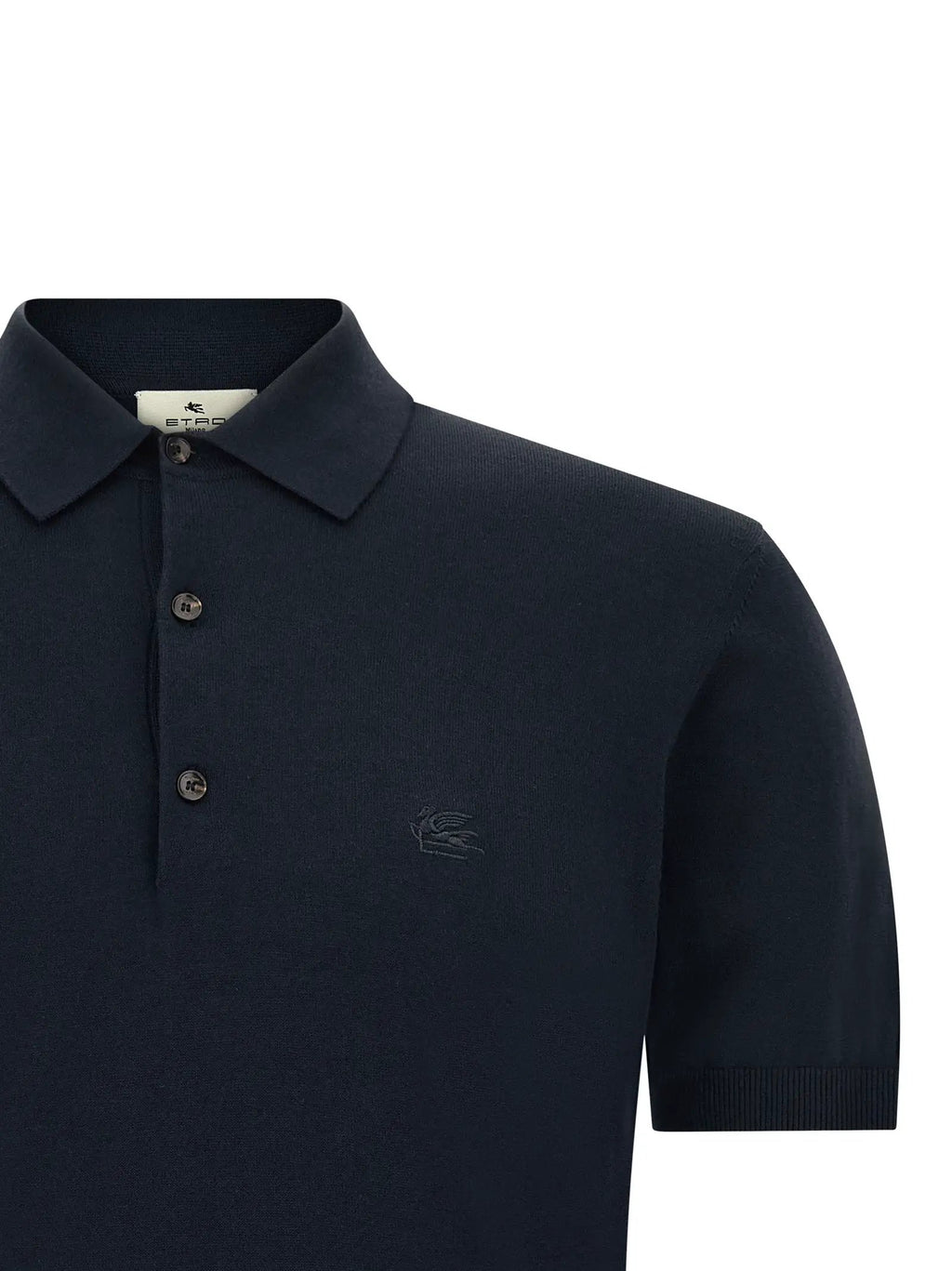 Polo bleu en coton Etro